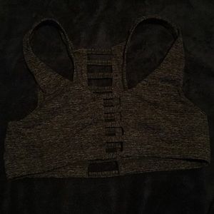 Dark grey sports bra